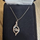 Kay Jewelers 925 Sterling Silver Unstoppable Love White Sapphire Necklace 18" — photo 3