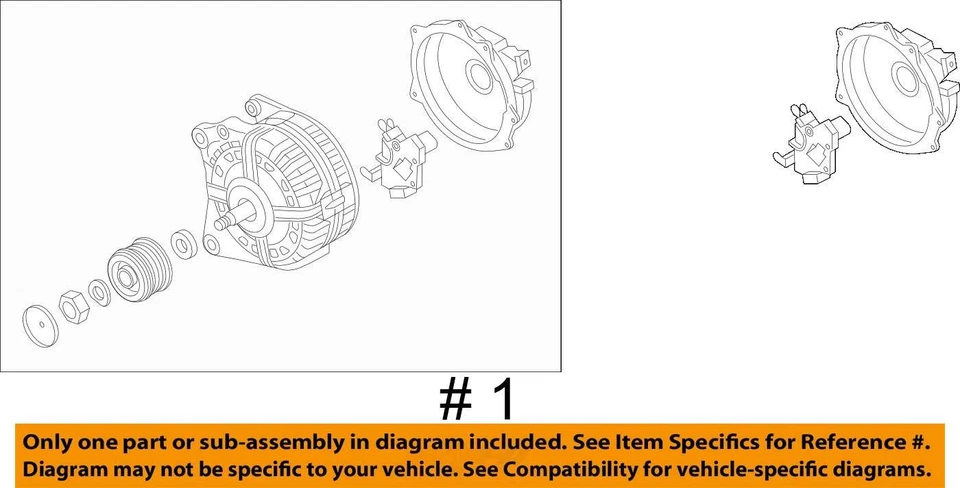 2015 Audi A3 Alternator OEM 95K Miles - LKQ415584545 - Image 4 of 4