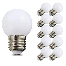 Night Light Bulb 1 Watt LED Low Watt Bulbs E26 E27 Standard Base Daylight Whi...