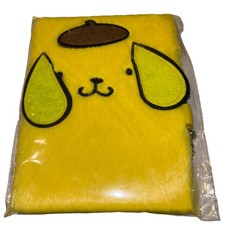 Sanrio Pompompurin Fuzzy Diary Journal w/ Lock  2 Keys 64 Lined Pages Sealed