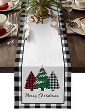 Christmas Buffalo Tree Table Runner 13 x 90 inch 13 x 90 inches Christmas Tree