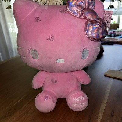 HELLO KITTY Large 50th Anniversary Plush Pink 13'' (NEW) Claire's Exclusive!