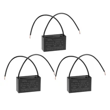 3 x Ceiling Fan Capacitor CBB61 5.5uF 250VAC 2Wire Metallized Polypropylene Film