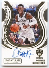 Dennis Schröder 2023 Panini Immaculate On Card Auto 22/99 Virtuoso Brooklyn Nets