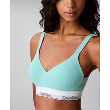 Calvin Klein Icon Cotton Modal Lift Bralette Seafoam Medium NWT Hook Closure