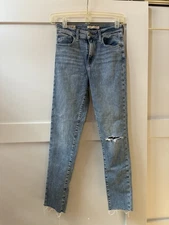 Levi's 721 Women's Jeans Blue, High Rise, Skinny Fit , Size 26, Distressed