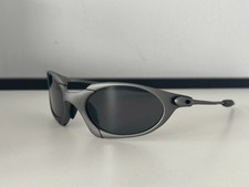 Oakley Romeo Vintage Metal Gray Frame Black Polarized Lens Sunglasses