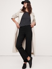 NWT Banana Republic Black Straight Everywhere Ponte Ankle Pant- M Petite 445853