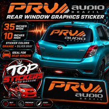 PRV AUDIO BRAZIL VINYL STICKER LOGO  HIGH QUALITY ,COLOR original  CAR AUDIO