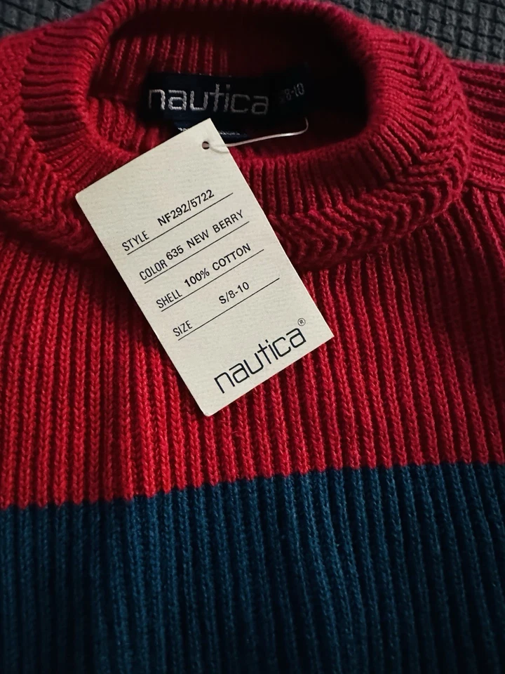 Jersey cuello redondo a rayas 100% algodón Nautica. Foto 3 de 4