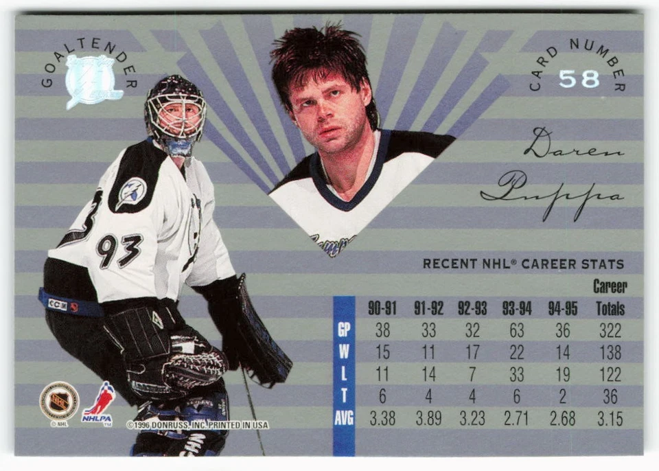 1995-96 Daren Puppa Leaf Limited - Tampa Bay Lightning - Image 2 of 2