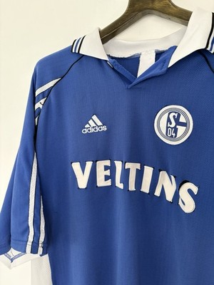 ビンテージ adidas FC Schalke 04 ユニフォームVELTINS adidas schalke jersey veltins polo shirt blue vintage soccer size