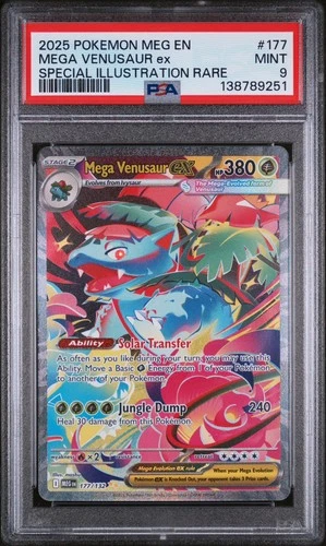 MEGA VENUSAUR EX - 2025 POKEMON MEG EN-MEGA EVOLUTION #177 PSA 9