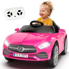12V Kids Electric Car Ride on Toys for Girls Boys w/Remote, Battery Powered,Pink