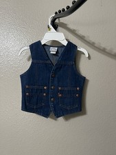 Vintage Levi  s Dark Denim Vest -Child Size-5. Orange Tab. Made In USA