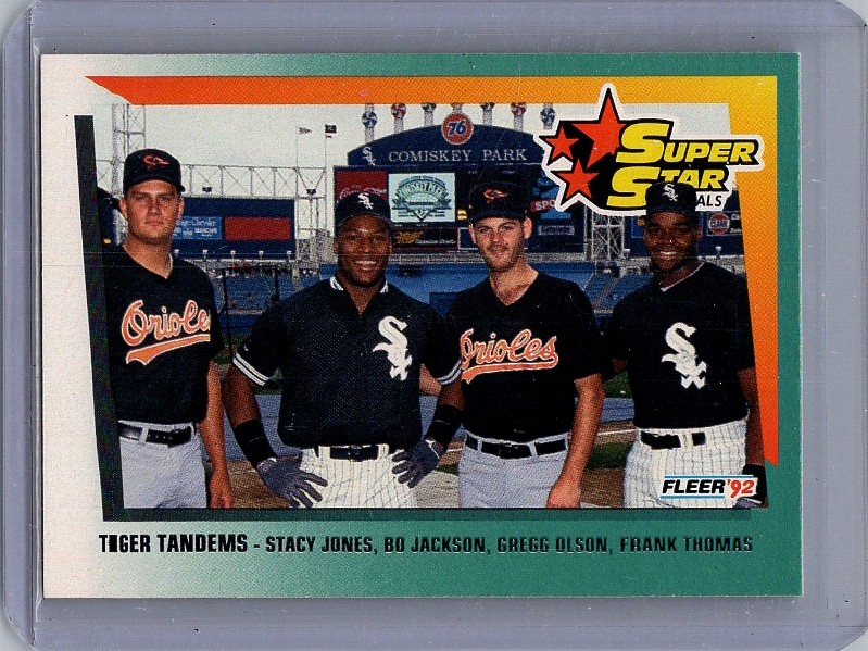 1992 Fleer #701b Tiger Tandems (Stacy Jones / Bo Jackson / Gregg Olson