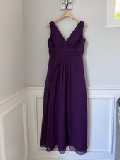 Bill Levkoff Womens Chiffon Maxi Dress With Ruched Waist Size 14.