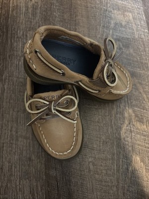 Sperry Top Spider Sahara Slip On Boat Shoes Toddler Size 6 Tan