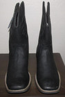 IUV Black Leather Embroidered Cowboy Western Boots Size 11 Men’s Straight Toe — photo 3