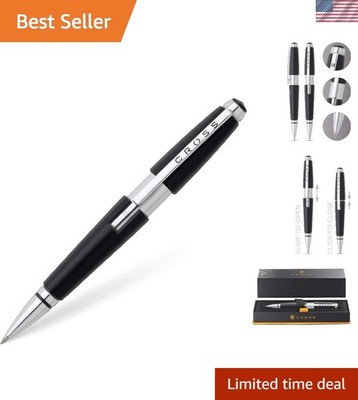 Edge Jet Black Rollerball Pen - AT0555-2