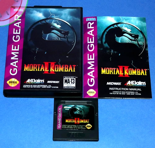 TESTED Sega GAME GEAR Authentic MORTAL KOMBAT 2 MK2 with Manual in NEW Box CIB