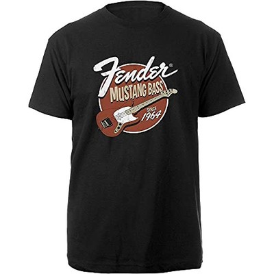 FENDER - MUSTANG BASS - Tshirt - Small - Unisex - Neu T Shirt - L72z