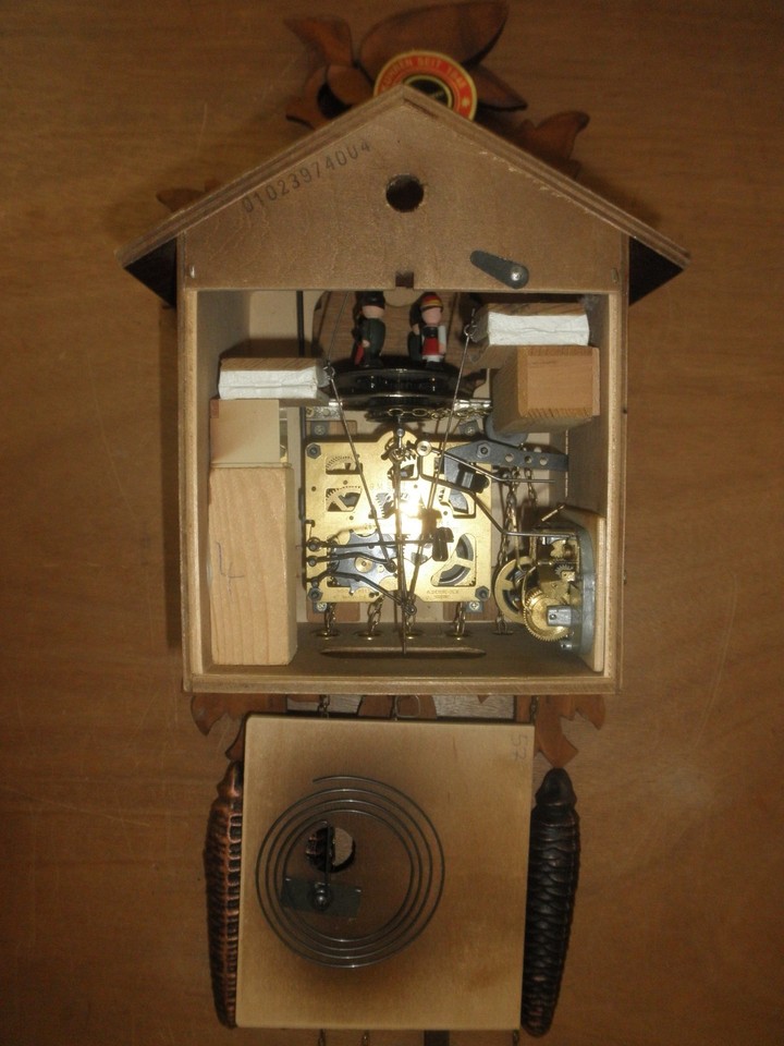 Cuckoo Clock working SEE VIDEO Musical NIGHT SHUT OFF Chalet 1 Day ...
