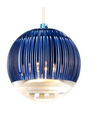 Tom Dixon Fin Pendelleuchte rund blau