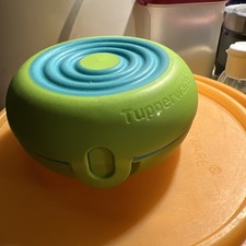 Tupperware FlexiTwin,rund Brotbox ,flexibler Deckel Grün Blau