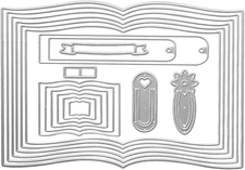 Metal 1 Set  Cutting Dies,One  Bookmark Label Die Cuts Embossing Stencils Templa