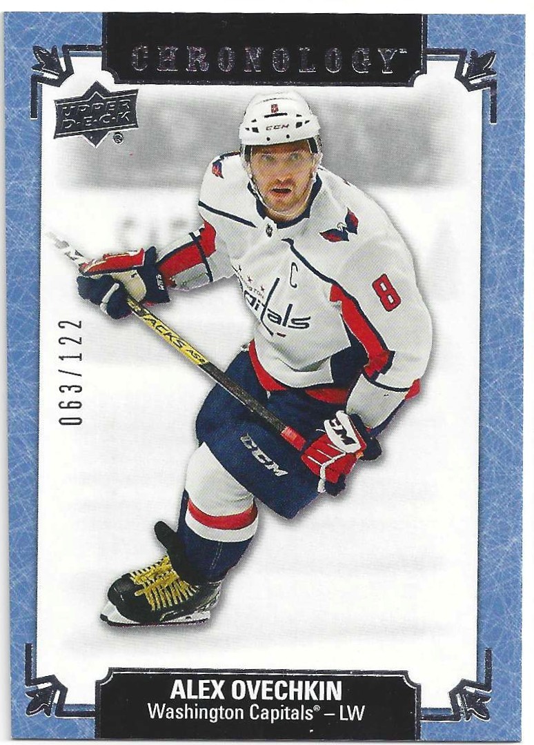 2019-20 Upper Deck Chronology Metallic Blue 063/122 Alex Ovechkin #108