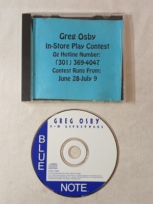 Greg Osby 3D Lifestyles CD Blue Note In Store Play Copy Clean