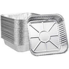 Ailelan Aluminum Pans, 8x8 Aluminum Foil Pans, 50-Pack Disposable Aluminum Pa...
