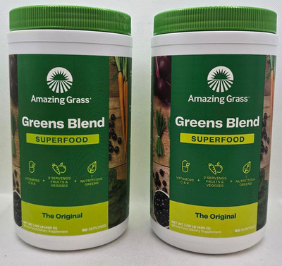 Amazing Grass Greens Blend Superfood The Original 1 lb (2 Pack) EXP 10/2026