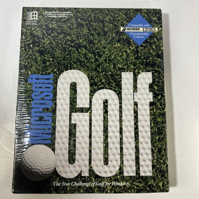 Vintage Microsoft Golf 1.0 1992 3.5'' Disk PC Windows Factory Sealed MS Dos