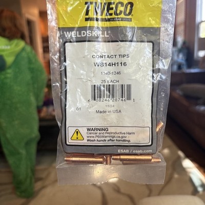 74 Tweco Weldskill WS14H116 Contact Tips, 3 - 25 packs minus one