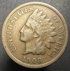 1908 S Indian Head Cent many Letters Readable In Liberty