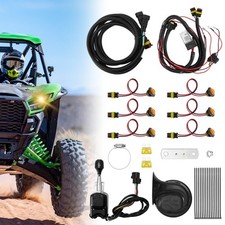 Pre-wired ATV UTV Turn Signal Kit, Universal Street Legal Kit with Horn/Hazar...
