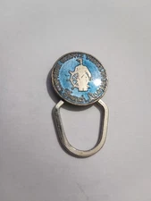 Rare Porte-clés émaillé COMPAGNIE NAVIGATION FRENCH LINE Transatlantique 60'