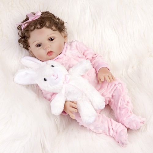 18" Full Body Vinyl Silicone Reborn Baby Dolls Newborn Lifelike Girl Doll Gifts - Picture 6 of 10