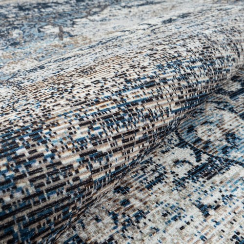 GLN Rugs Kumbet - Machine Washable Area Rug - Turkish Blue Home Rugs - Picture 7 of 63