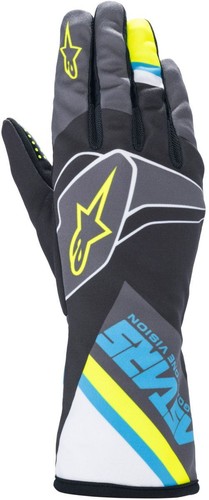 Alpinestars Tech 1-K Race V2 Kart Karting Gloves Black/Blue/Yellow Adult