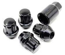 4 14x1.5 Black Wheel Locks For Ford Mustang Lincoln Factory Wheels 22mm Key Hex 4 14x1.5 Black Wheel Locks For Ford Mustang Lincoln Factory Wheels 22mm Key Hex