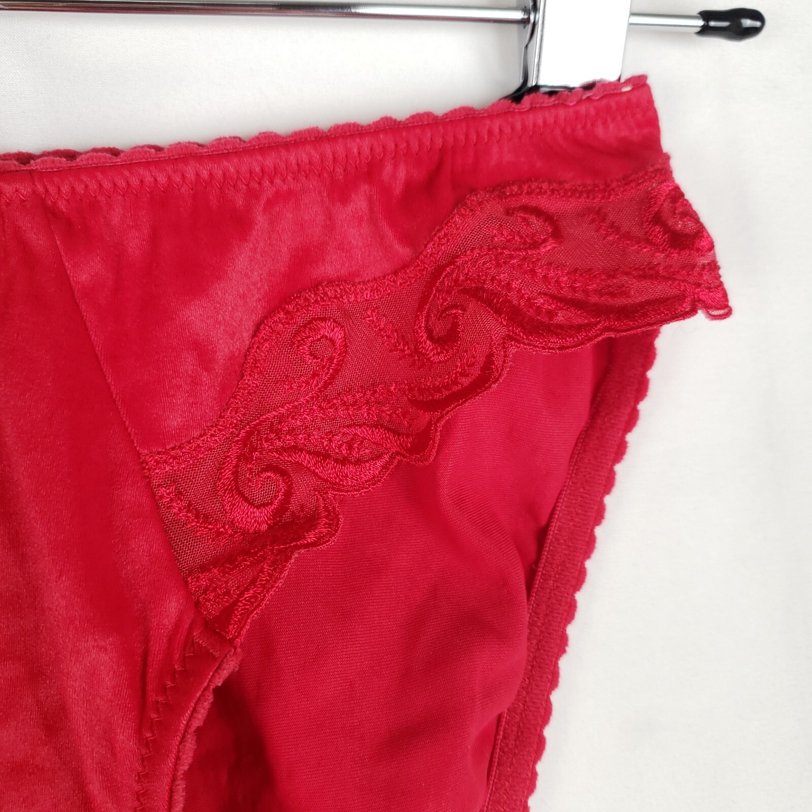 Victorias Secret Hi Cut Bikini Panties Small Red Tape… Gem