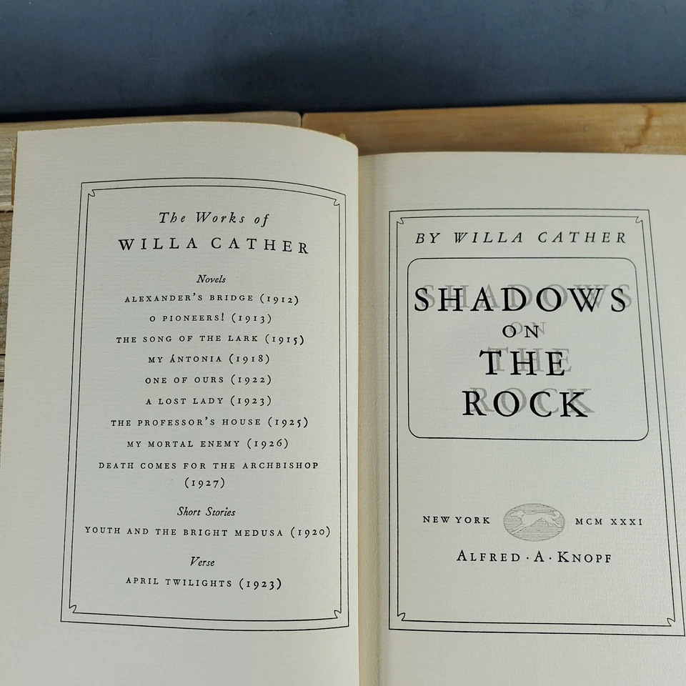 Shadows on the Rock by Willa Cather, FIRST EDITION 1931 Hardcover Foto 4 de 4
