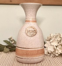 Vintage Pottery Craft Vino Wine Carafe Decanter Speckled Brown Retro Made in USA
