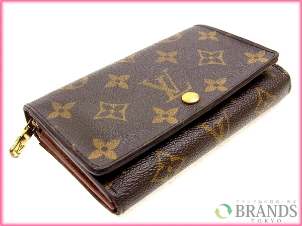 Louis Vuitton Wallet Purse Monogram Brown Woman Authentic Used Y042