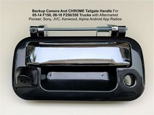 Backup Camera CHROME Handle for Ford F150 05-14, F250 F350 08-16 AfterMKT Radio 