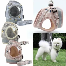 USA Mesh Reflective Pet Dog Harness Leash Set Soft XS-XL Puppy Cat Vest Harness