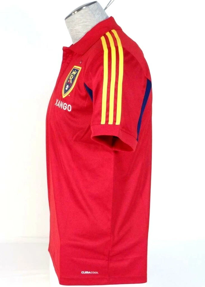 Adidas ClimaCool MLS Real Salt Lake Red Short Sleeve Polo Shirt Men's NWT - Image 3 of 4